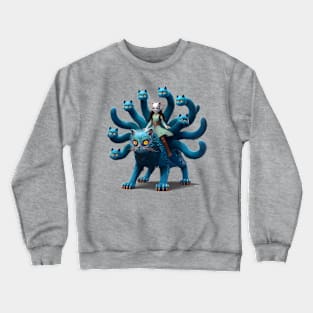 Riding the monster Crewneck Sweatshirt